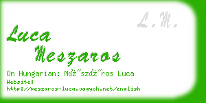 luca meszaros business card